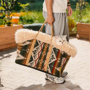 Grand sac de transport réversible toutes saisons et sac de couchage pour chien Indie Boho - Sieste