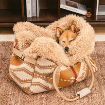 Grand sac de transport réversible toutes saisons et sac de couchage pour chien Indie Boho - Sieste