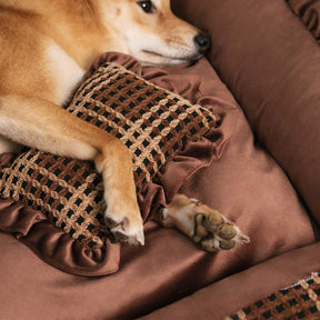 Lit pour chien classique luxueux et confortable lavable - Bliss Bolster