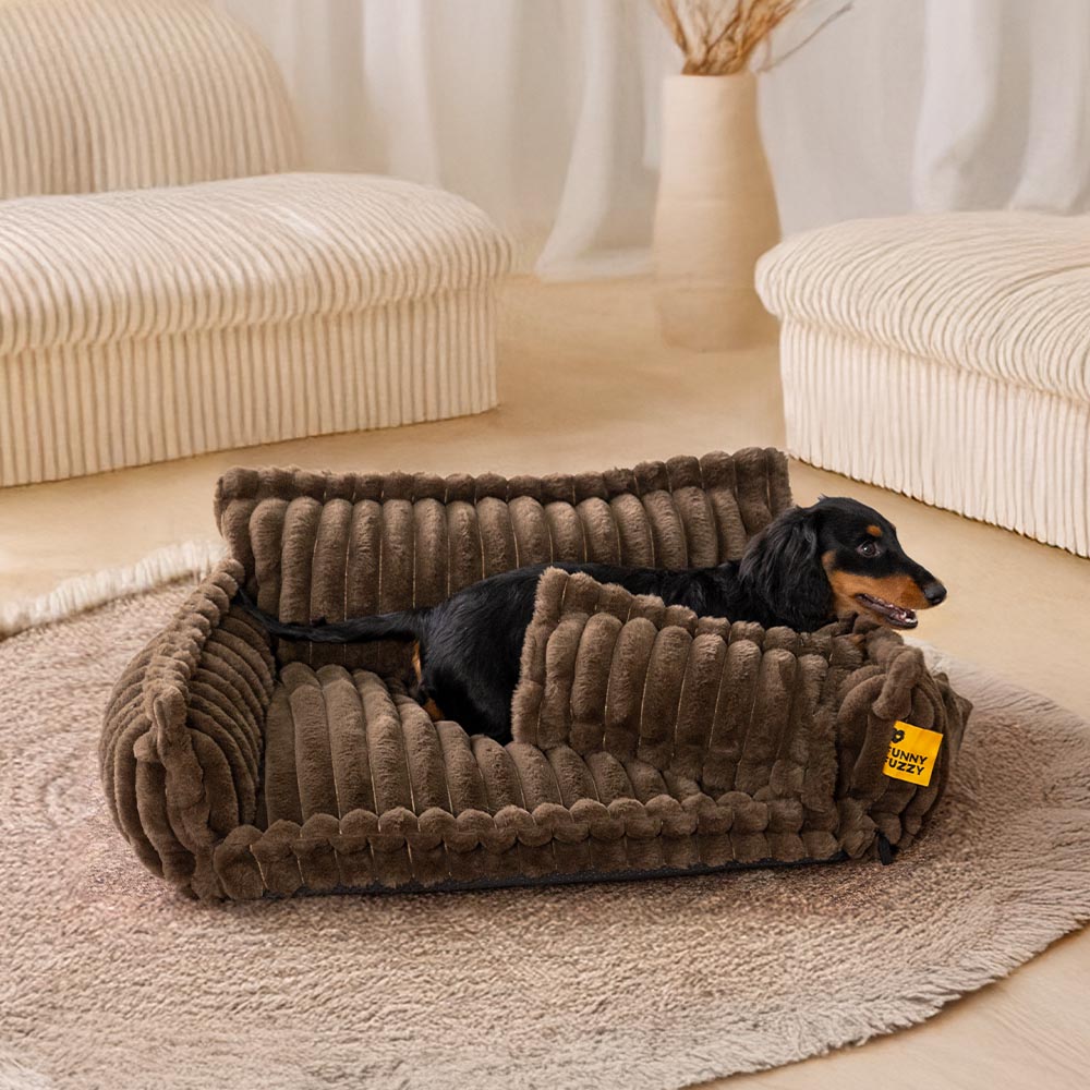 Lit canapé orthopédique doux lavable et moelleux pour chien - Rêve Douillet