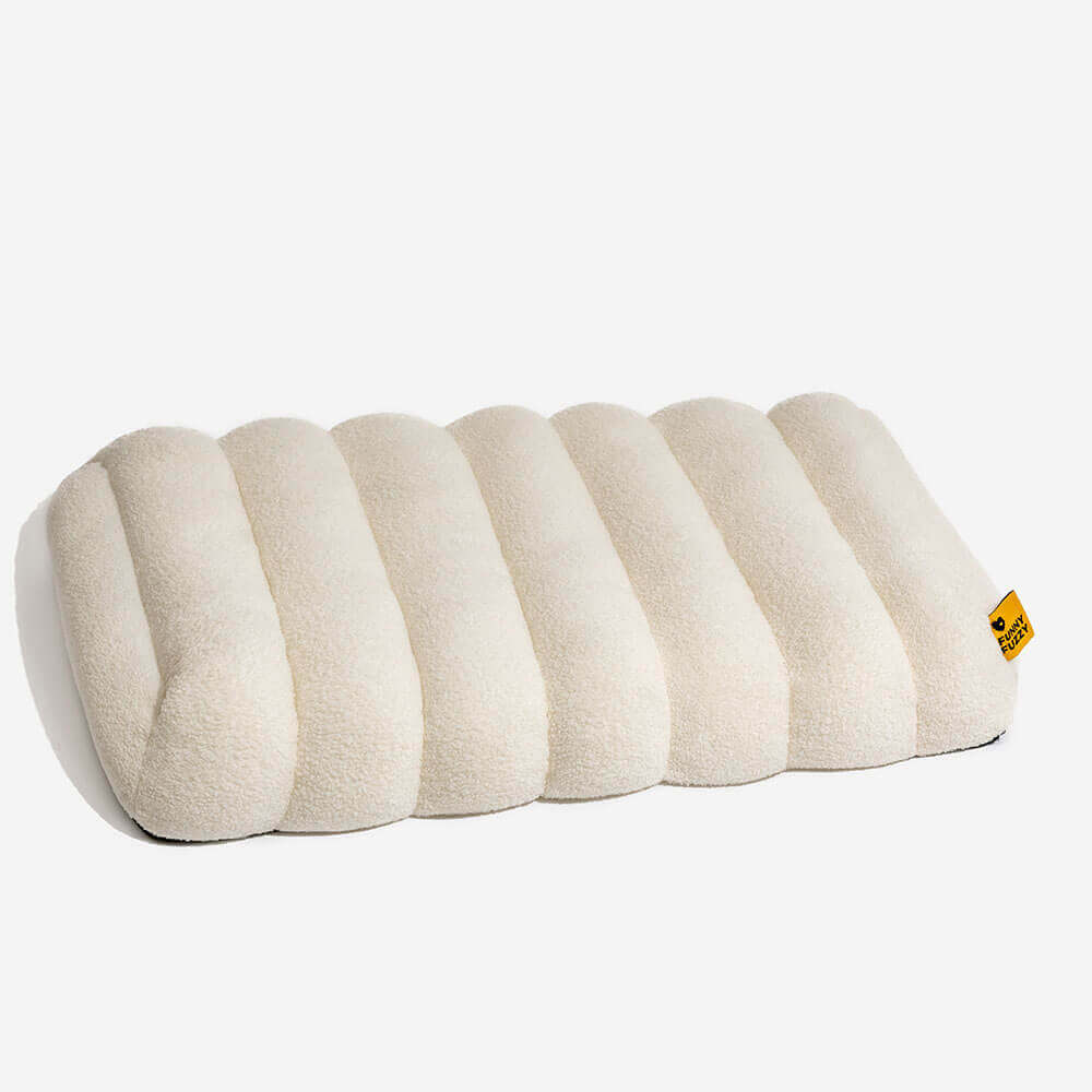 Grand Coussin Plat Lavable Crème Confortable pour Chien - Cheesecake