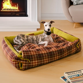 Grand lit confortable pour chien avec couverture pliable