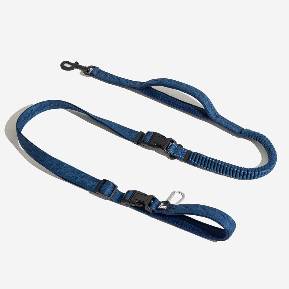 Laisse pour chien grande taille nylon réfléchissante réglable polyvalente avec poignée souple - Flexi Walker