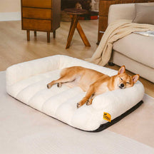 Grand lit confortable pour chien avec couverture pliable