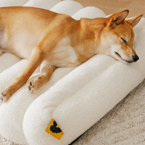 Grand Coussin Plat Lavable Crème Confortable pour Chien - Cheesecake