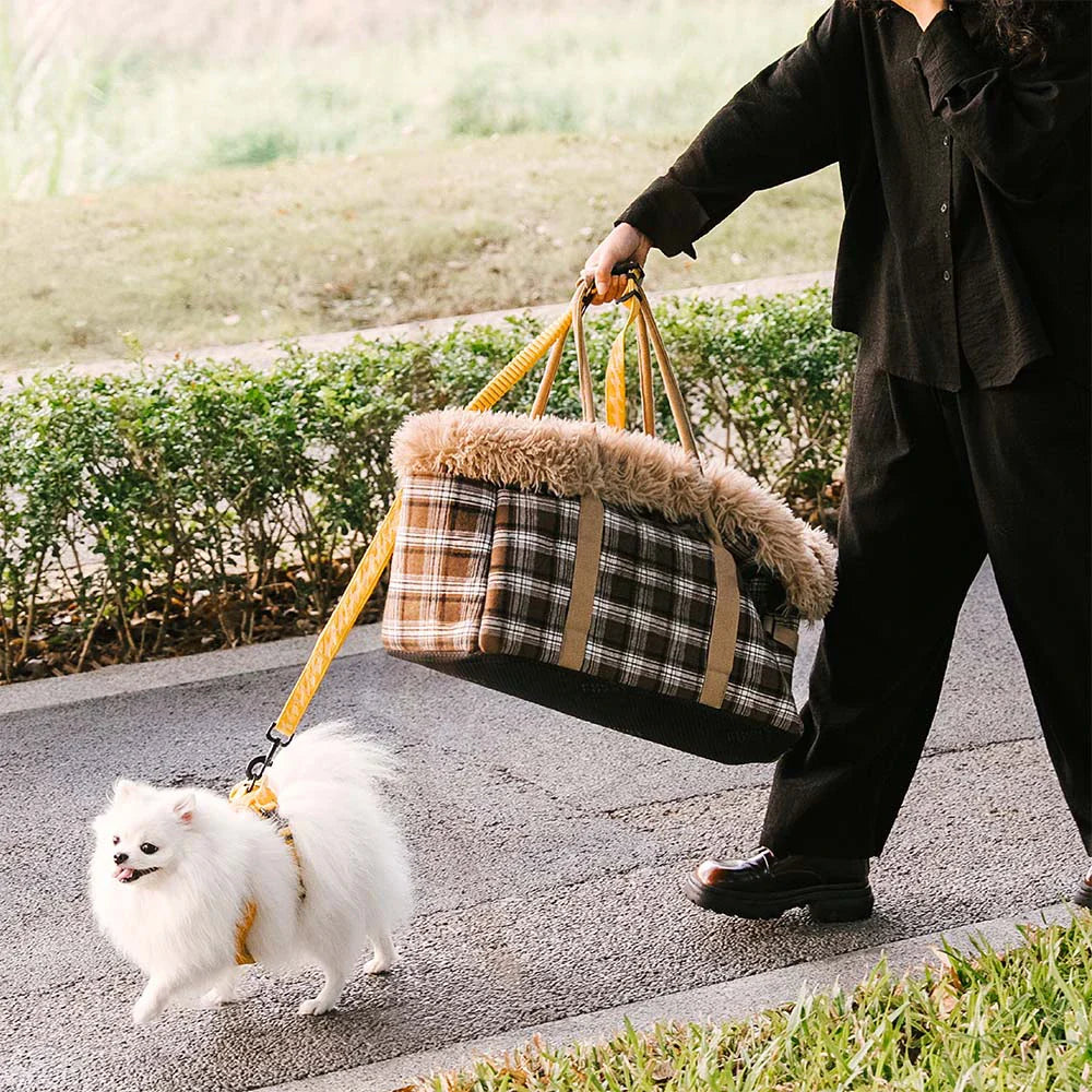 Sac de transport pour animaux 2 en 1 grand et tout temps et sac de couchage pour chien - Plaid du Voyager