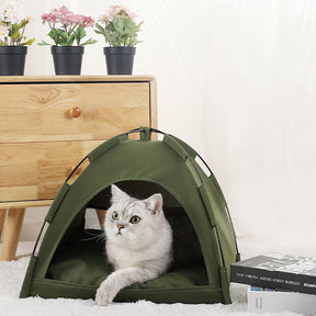 Lit Tente Pliable pour Chat Camping Intérieur