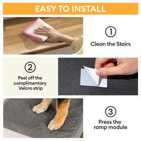 Rampe et escaliers modulaires en mousse pour chien pour escaliers avec Velcro