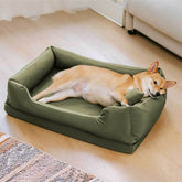 Lit pour chien style nordique imperméable anti-rayures lavable avec coussin