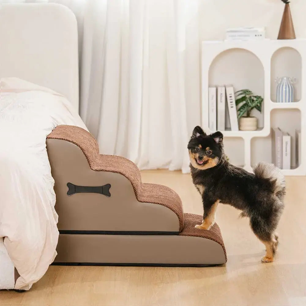 Escaliers pour chien réglables doux antidérapants et lavables avec rampe douce
