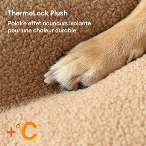 Lit rectangulaire extra-large pour chien en tissu Teddy fluffy lavable - Night-night