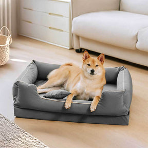 Lit pour chien style nordique imperméable anti-rayures lavable avec coussin