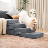 Escaliers pour animaux modulables à plusieurs niveaux en cuir PU imperméable et lavable