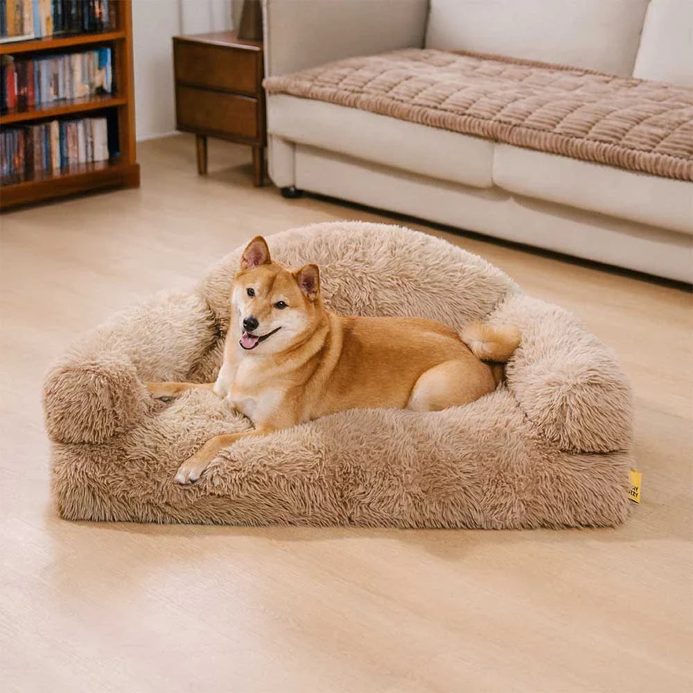 Canapé lit chien orthopédique mousse amovible chaude - FluffyHaven