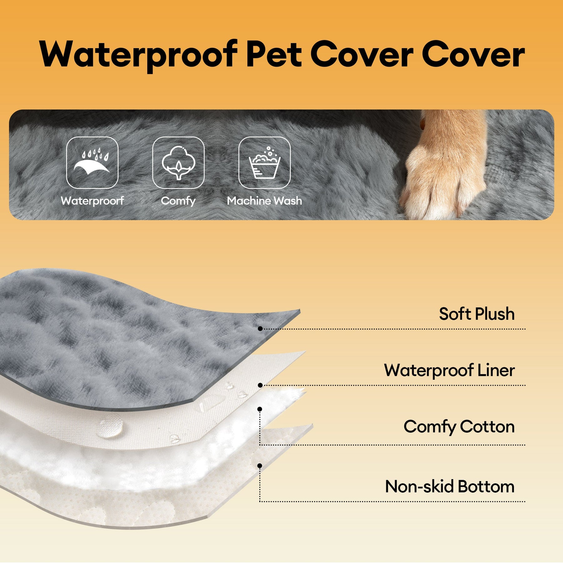 Tapis pour animaux en fausse fourrure pelucheux et chaleureux, housse de canapé antidérapante.