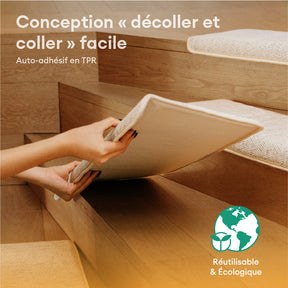 Marches d’escalier antidérapantes adhésives, adhérence renforcée, toutes saisons – Rétro