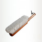 Brosse de nettoyage multifonction à poils de laine et manche en bois de santal
