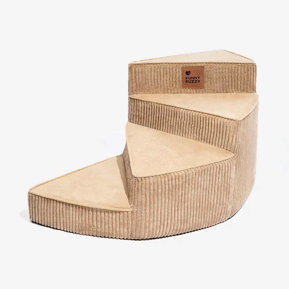 Escalier pour animaux en spirale amovible en velours côtelé confortable et amical pour les articulations - CreamyStep