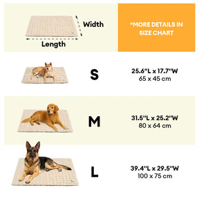 Tapis pour animaux de compagnie en peluche chaude, lavable et portable - ThermoPad
