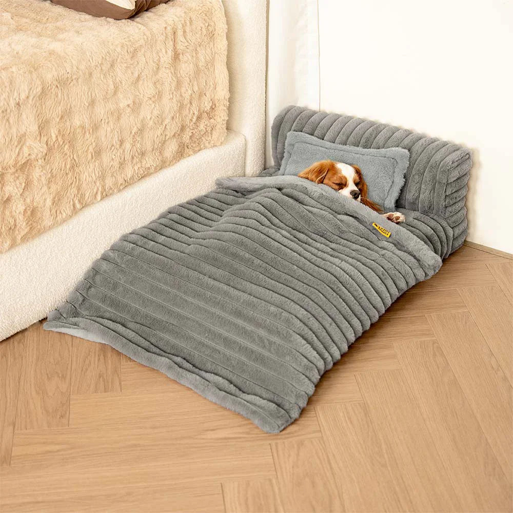 Coussin dorsal orthopédique en peluche mini style maison pour petits chiens - TinyNest