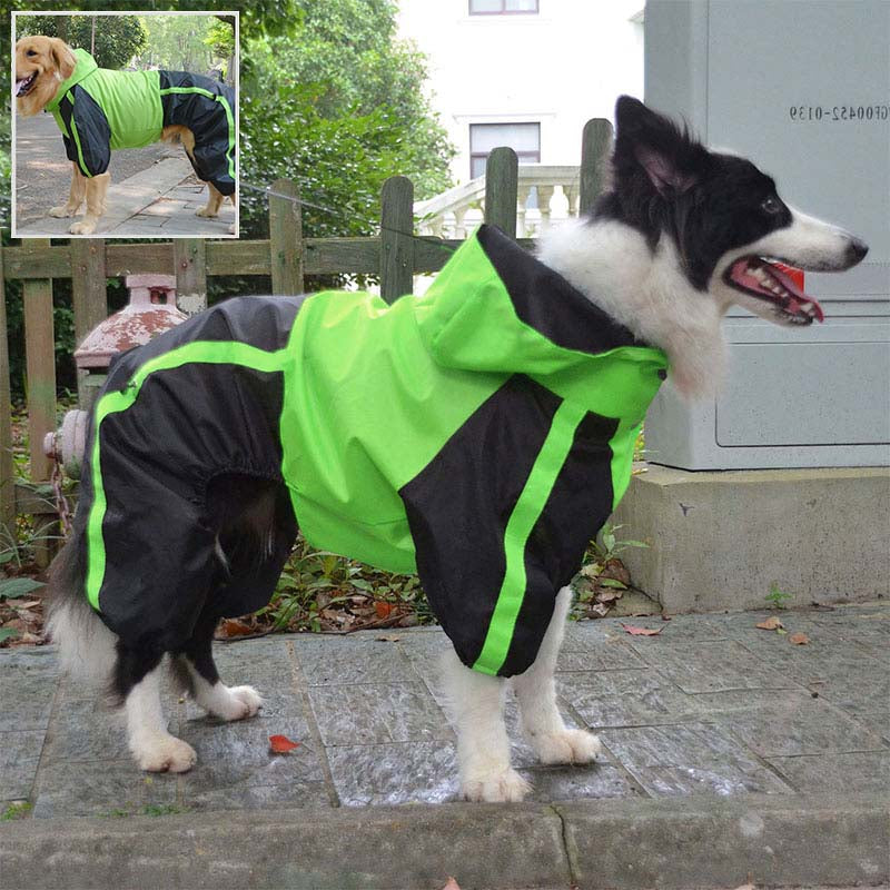 Imperméable Complet pour Chien en Tissu Oxford avec Jambes et Capuche