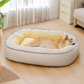 Lit pour chien en cuir PU imperméable antidérapant résistant aux rayures avec soutien complet
