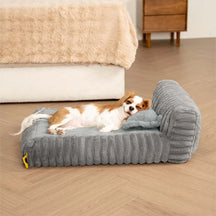 Coussin dorsal orthopédique en peluche mini style maison pour petits chiens - TinyNest