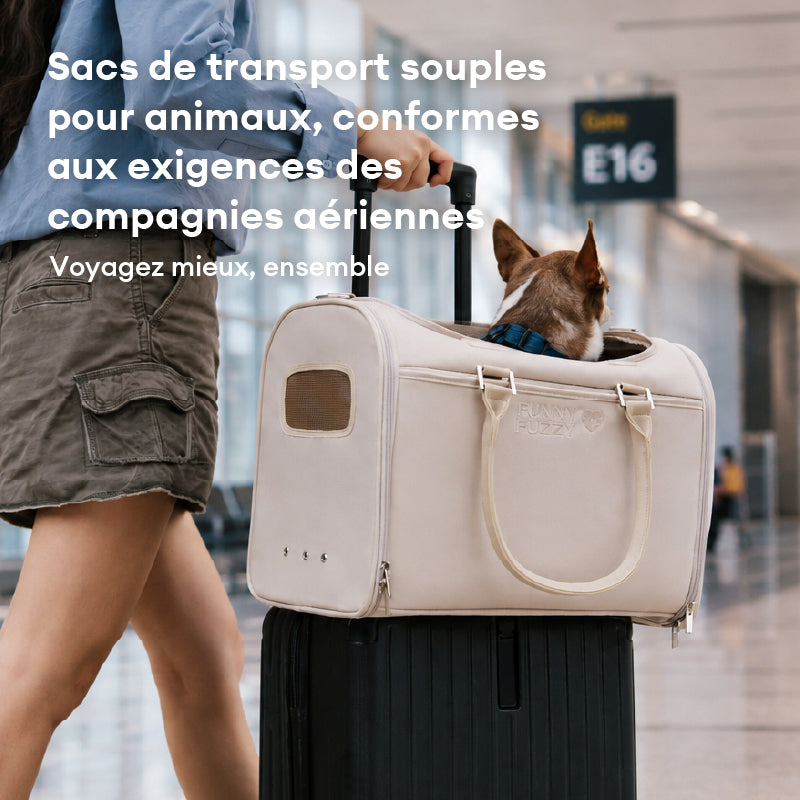 Transporteurs souples conformes aux règles des compagnies aériennes pour chiens et chat - Urban Roaming