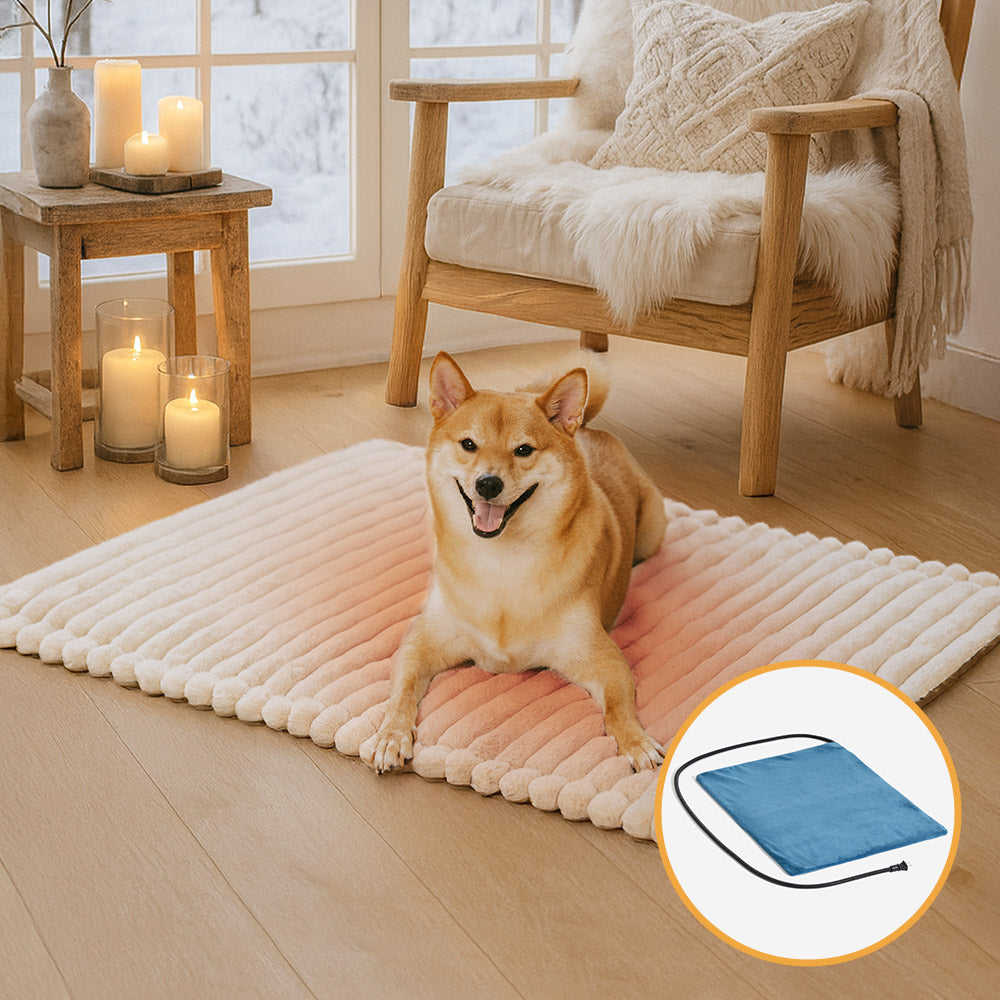 Tapis pour animaux en fausse fourrure de lapin lavable et chaud - ComfyEase