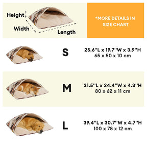 Lit apaisant réversible pour chien style bohème toutes saisons - HugSack