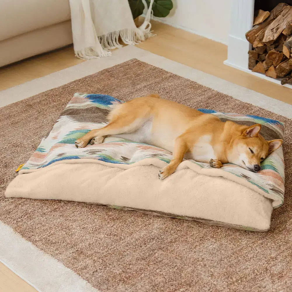 Lit apaisant réversible pour chien style bohème toutes saisons - HugSack