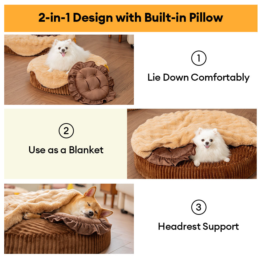 Lit orthopédique en peluche détachable en forme de gâteau moelleux – DreamBake