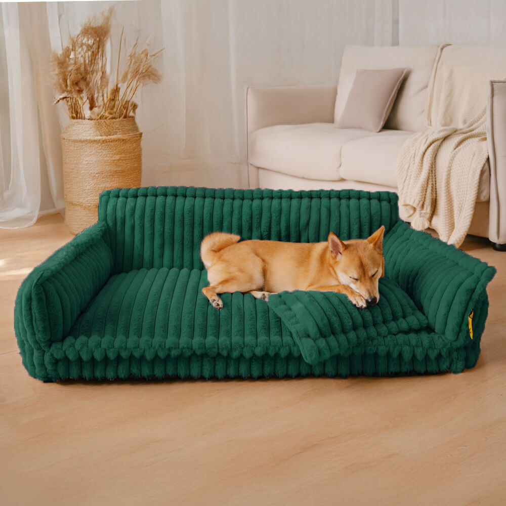 Lit canapé orthopédique doux lavable et moelleux pour chien - Rêve Douillet