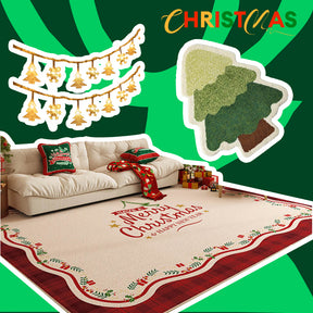 Tapis décoratif antidérapant de Noël - Ensemble cadeau 3pcs