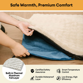 Tapis pour animaux de compagnie en peluche chaude, lavable et portable - ThermoPad