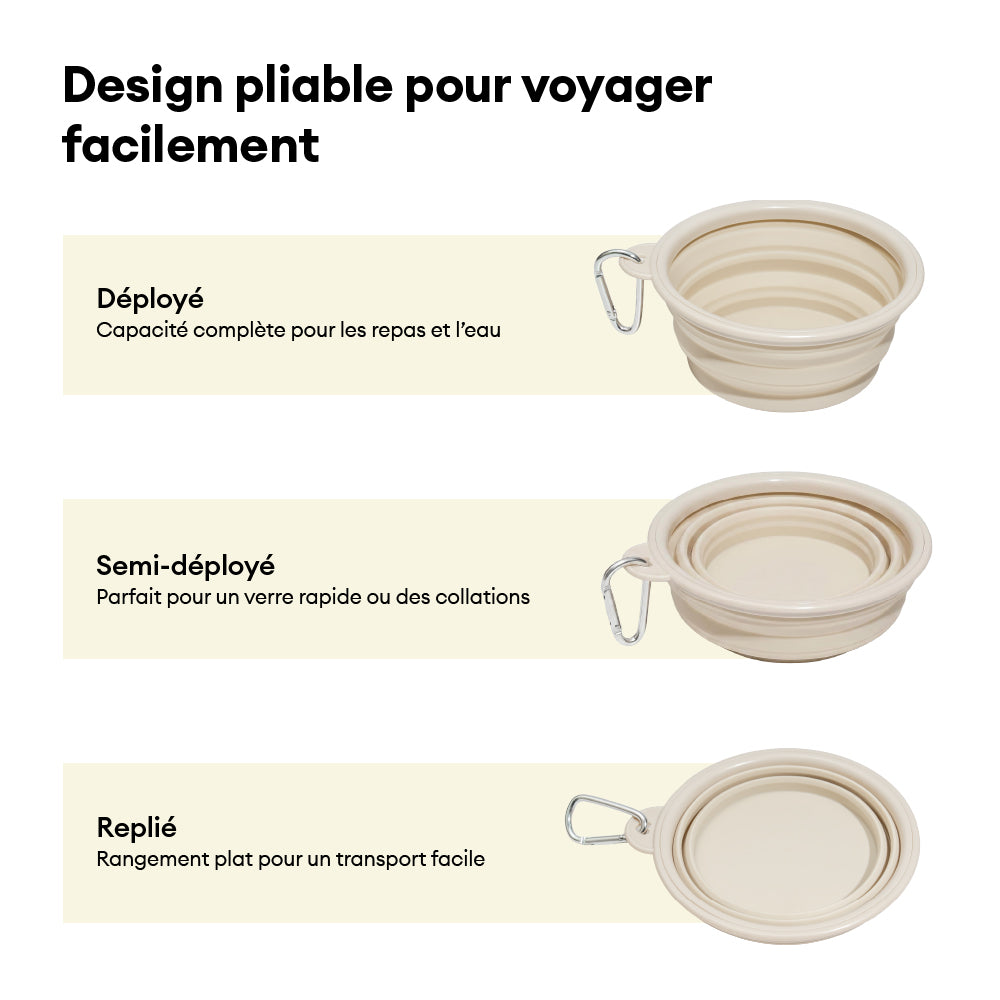 Bol en silicone pliable pour chien - Urban Roaming