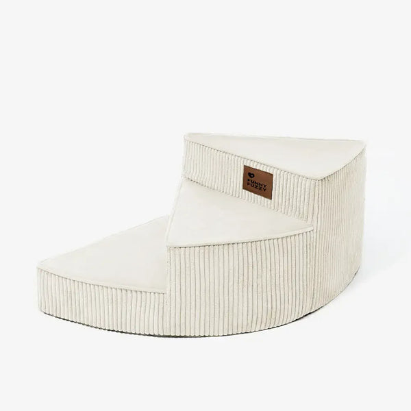 Escalier pour animaux en spirale amovible en velours côtelé confortable et amical pour les articulations - CreamyStep