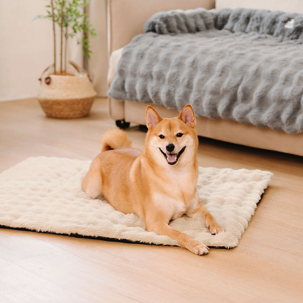 Tapis pour animaux de compagnie en peluche chaude, lavable et portable - ThermoPad