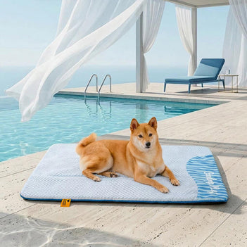 Grand Tapis Rafraichissant Chien Lavable Antidérapant pour Chiens d'Extérieur - Sieste Refroidissante