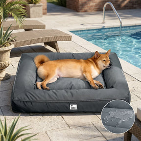 Lit orthopédique pour grand chien imperméable et soutien