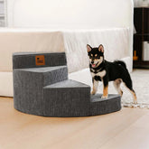 Escalier pour animaux en spirale amovible en velours côtelé confortable et amical pour les articulations - CreamyStep