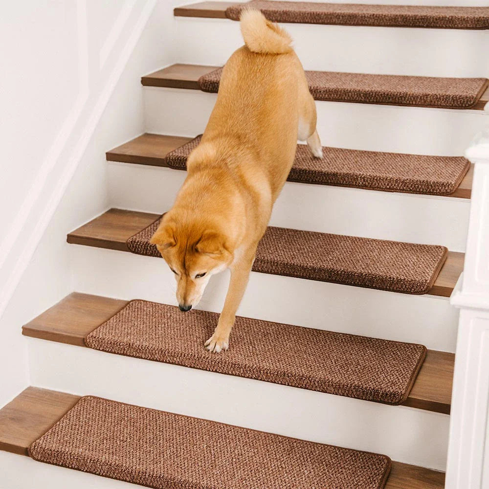 Bandes de protection pour escaliers en faux sisal, anti-rayures, lavables, sans tapis.
