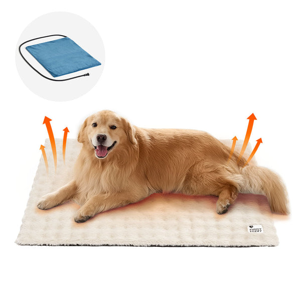 Tapis pour animaux de compagnie en peluche chaude, lavable et portable - ThermoPad