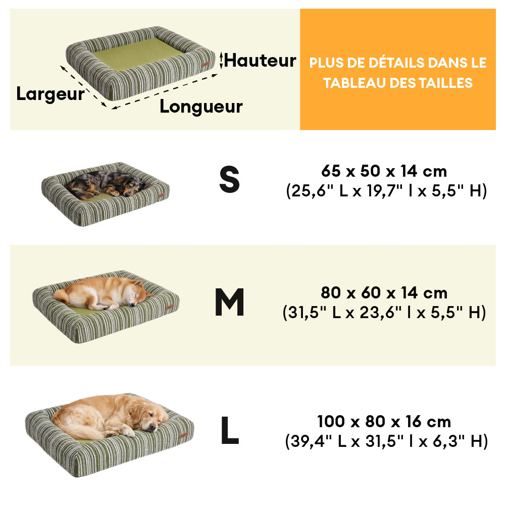 Panier pour chien en mousse à mémoire orthopédique toutes saisons - Funnyfuzzy SnugNest