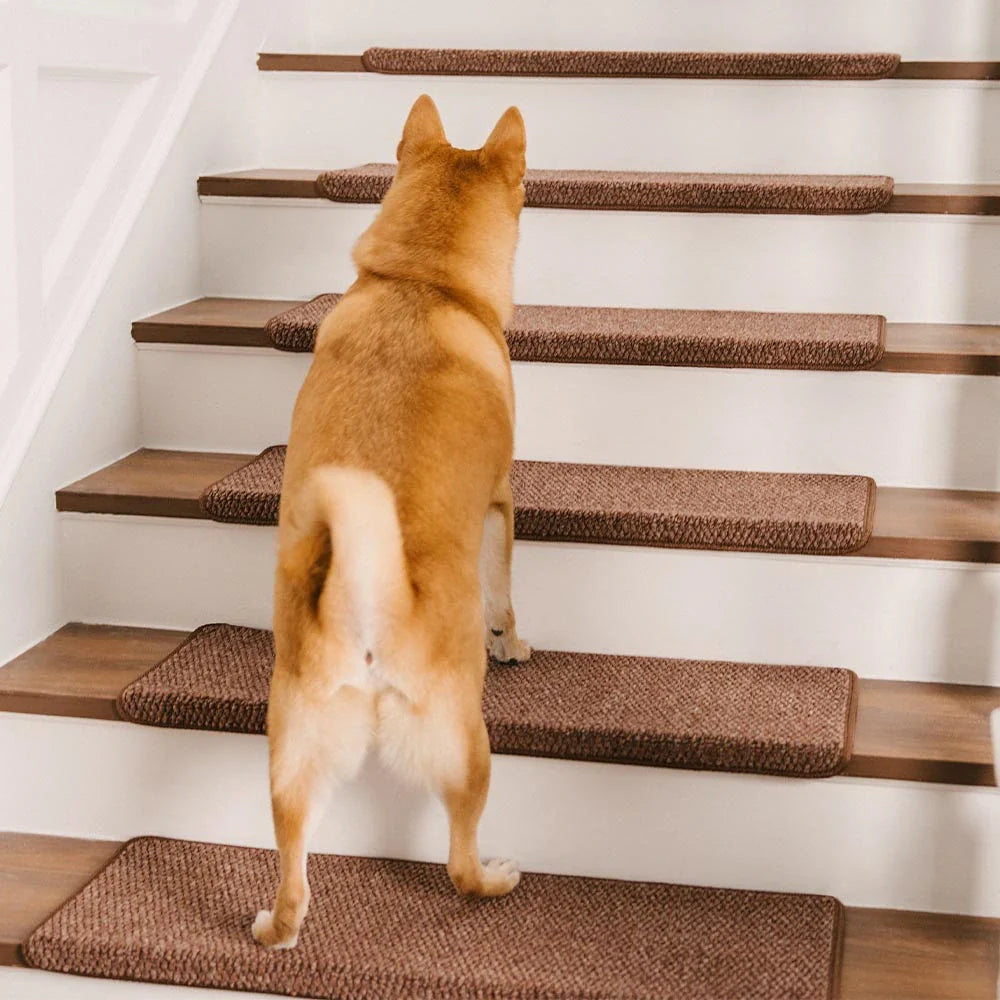 Bandes de protection pour escaliers en faux sisal, anti-rayures, lavables, sans tapis.