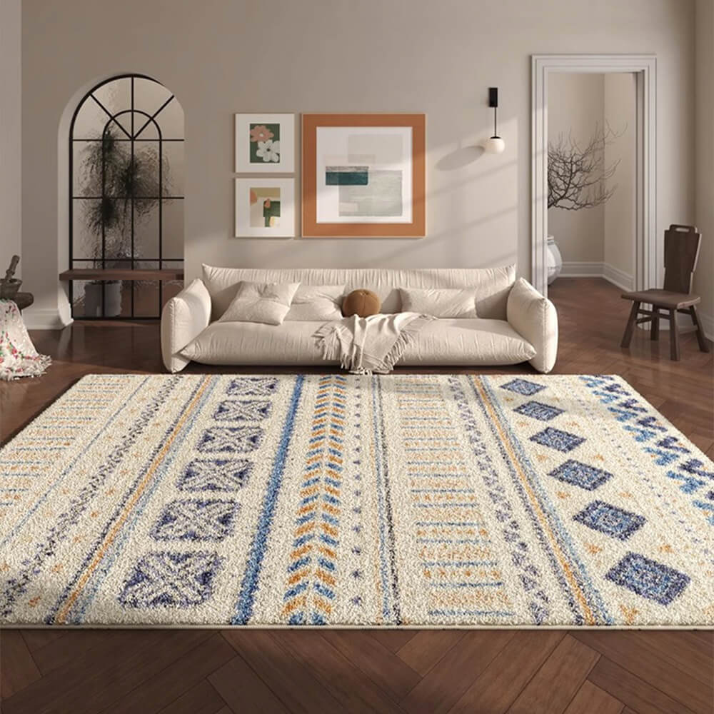 Tapis doux et confortable à motif géométrique bohème