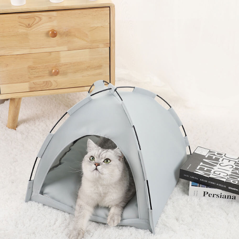 Lit Tente Pliable pour Chat Camping Intérieur