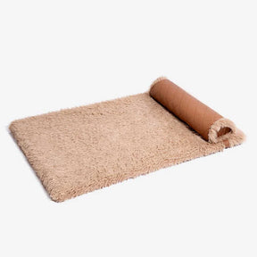 Tapis pour chien réversible en simili cuir avec plaid chaud éponge amovible et oreiller