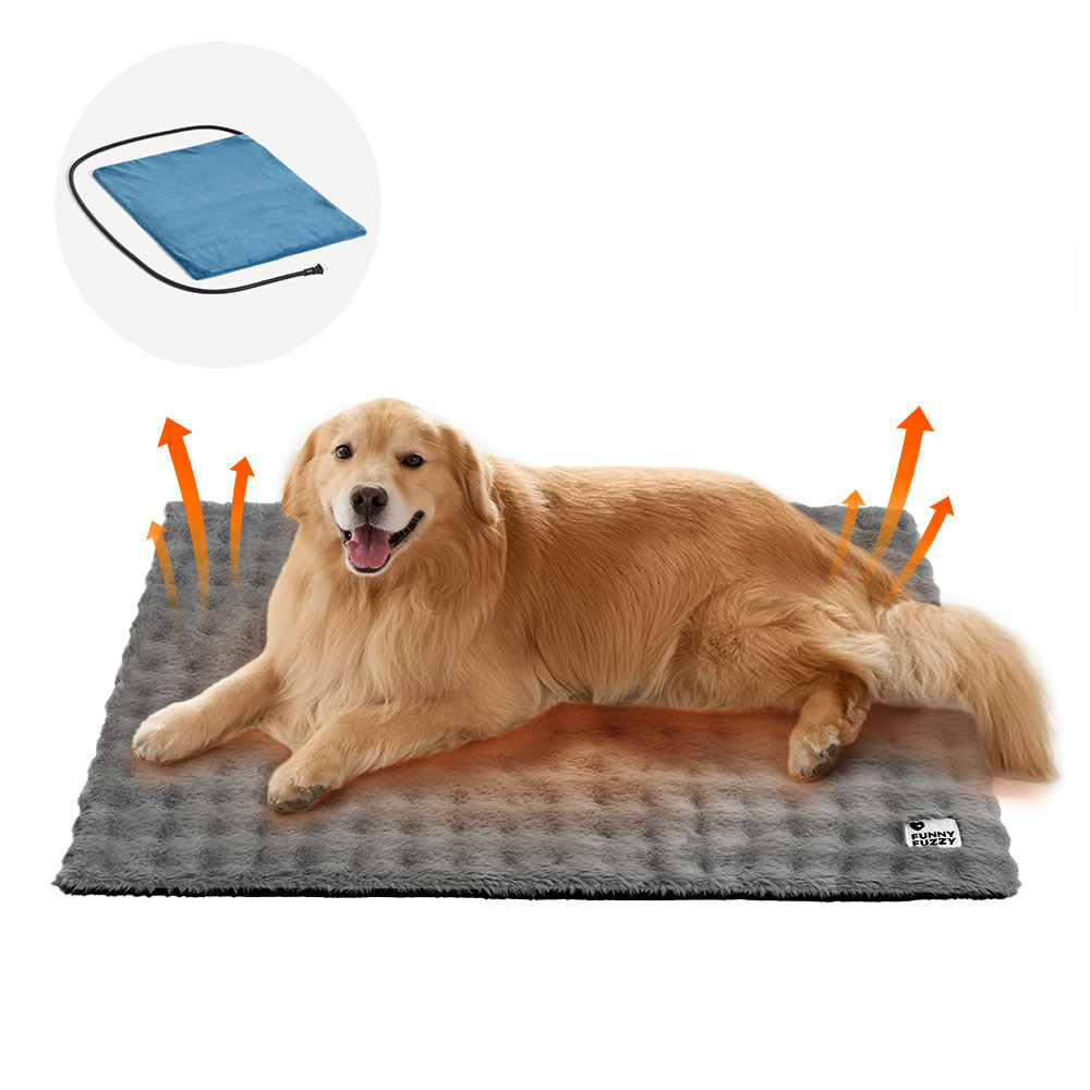 Tapis pour animaux de compagnie en peluche chaude, lavable et portable - ThermoPad
