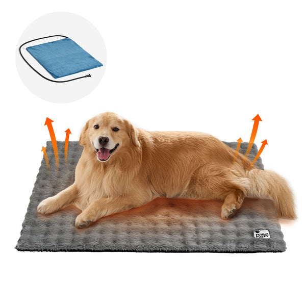 Tapis pour animaux de compagnie en peluche chaude, lavable et portable - ThermoPad